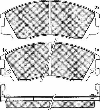 HITEC H 1231 - Тормозные колодки, дисковые, комплект autospares.lv