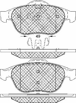 BSF 10979 - Тормозные колодки, дисковые, комплект autospares.lv