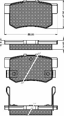 BSF 10496 - Тормозные колодки, дисковые, комплект autospares.lv