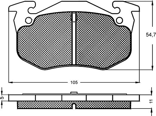 BSF 10455 - Тормозные колодки, дисковые, комплект autospares.lv