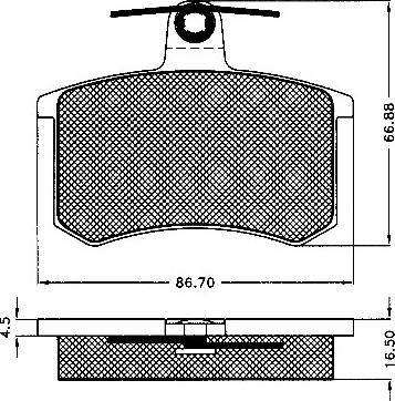 BSF 10453 - Тормозные колодки, дисковые, комплект autospares.lv