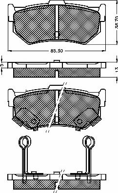 BSF 10464 - Тормозные колодки, дисковые, комплект autospares.lv