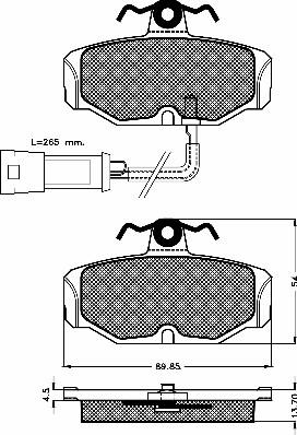 BSF 10466 - Тормозные колодки, дисковые, комплект autospares.lv