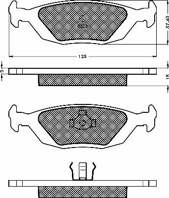 BSF 10460 - Тормозные колодки, дисковые, комплект autospares.lv