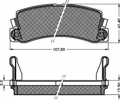 BSF 10468 - Тормозные колодки, дисковые, комплект autospares.lv