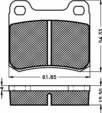 BSF 10462 - Тормозные колодки, дисковые, комплект autospares.lv