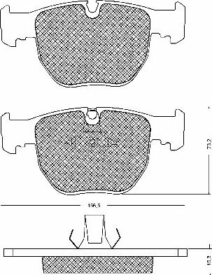 BSF 10409 - Тормозные колодки, дисковые, комплект autospares.lv