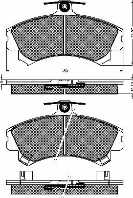 BSF 10405 - Тормозные колодки, дисковые, комплект autospares.lv