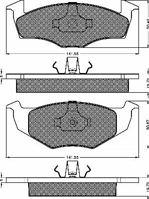 BSF 10416 - Тормозные колодки, дисковые, комплект autospares.lv