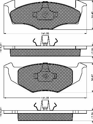 BSF 10417 - Тормозные колодки, дисковые, комплект autospares.lv