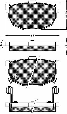 BSF 10489 - Тормозные колодки, дисковые, комплект autospares.lv