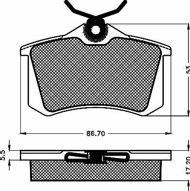 BSF 10480 - Тормозные колодки, дисковые, комплект autospares.lv