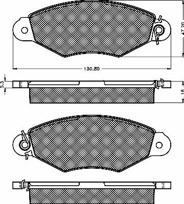 BSF 10430 - Тормозные колодки, дисковые, комплект autospares.lv