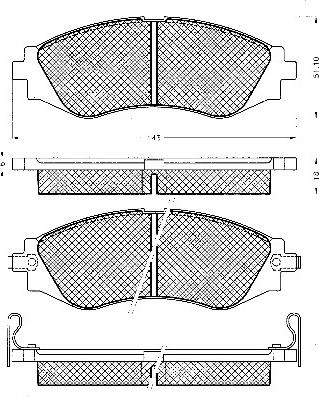 BSF 10431 - Тормозные колодки, дисковые, комплект autospares.lv