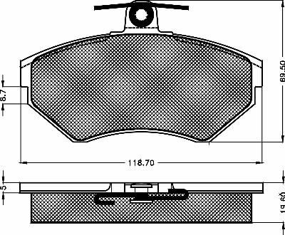 BSF 10424 - Тормозные колодки, дисковые, комплект autospares.lv