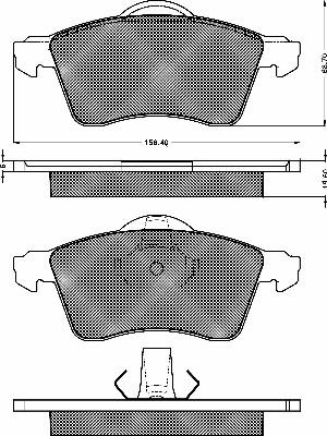 BSF 10421 - Тормозные колодки, дисковые, комплект autospares.lv