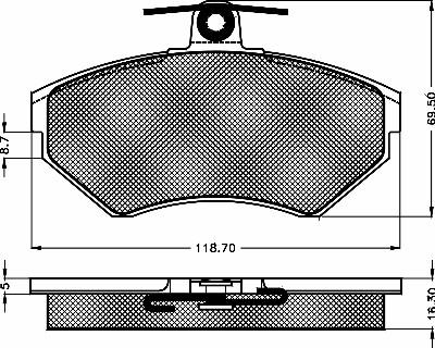 BSF 10423 - Тормозные колодки, дисковые, комплект autospares.lv