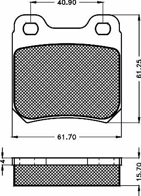 BSF 10474 - Тормозные колодки, дисковые, комплект autospares.lv