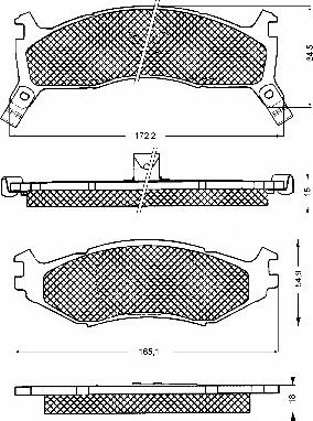 BSF 10591 - Тормозные колодки, дисковые, комплект autospares.lv