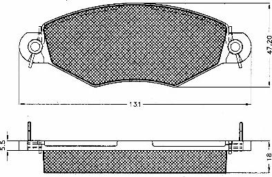 BSF 10546 - Тормозные колодки, дисковые, комплект autospares.lv