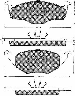 Remsa 718.00 - Тормозные колодки, дисковые, комплект autospares.lv