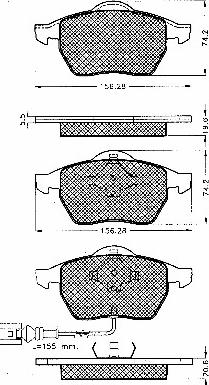 BSF 10542 - Тормозные колодки, дисковые, комплект autospares.lv