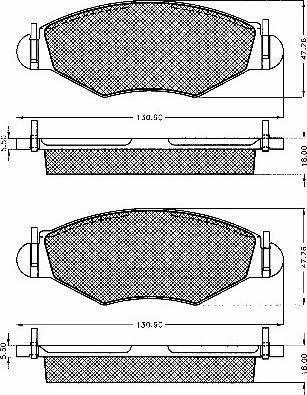 BSF 10555 - Тормозные колодки, дисковые, комплект autospares.lv