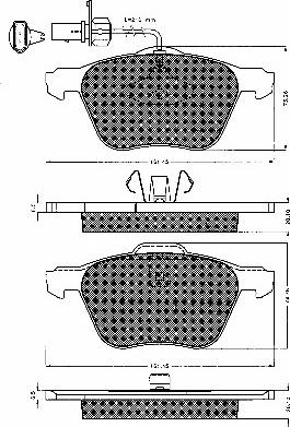 BSF 10553 - Тормозные колодки, дисковые, комплект autospares.lv