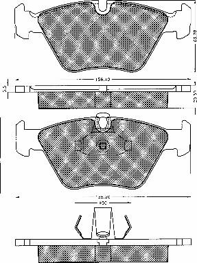 BSF 10560 - Тормозные колодки, дисковые, комплект autospares.lv