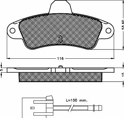 BSF 10509 - Тормозные колодки, дисковые, комплект autospares.lv