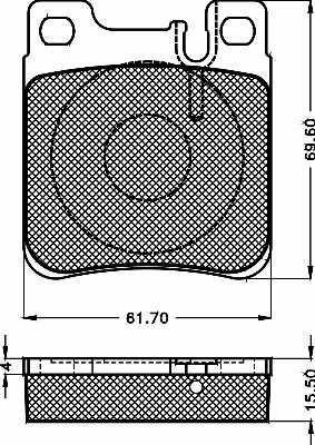 BSF 10506 - Тормозные колодки, дисковые, комплект autospares.lv