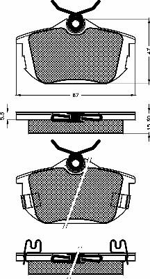 BSF 10517 - Тормозные колодки, дисковые, комплект autospares.lv