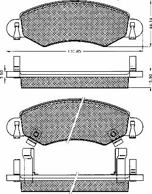 BSF 10589 - Тормозные колодки, дисковые, комплект autospares.lv