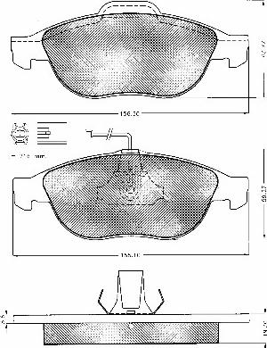 BSF 10584 - Тормозные колодки, дисковые, комплект autospares.lv