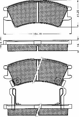 BSF 10588 - Тормозные колодки, дисковые, комплект autospares.lv