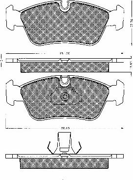 BSF 10587 - Тормозные колодки, дисковые, комплект autospares.lv