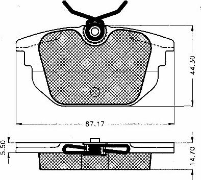 BSF 10530 - Тормозные колодки, дисковые, комплект autospares.lv