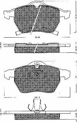 BSF 10538 - Тормозные колодки, дисковые, комплект autospares.lv