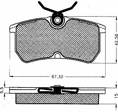 BSF 10537 - Тормозные колодки, дисковые, комплект autospares.lv