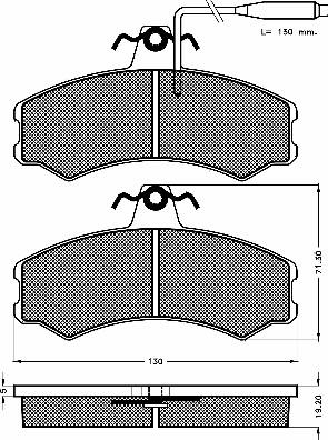 BSF 10526 - Тормозные колодки, дисковые, комплект autospares.lv