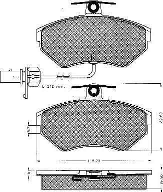 BSF 10574 - Тормозные колодки, дисковые, комплект autospares.lv