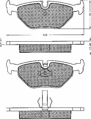 BSF 10570 - Тормозные колодки, дисковые, комплект autospares.lv