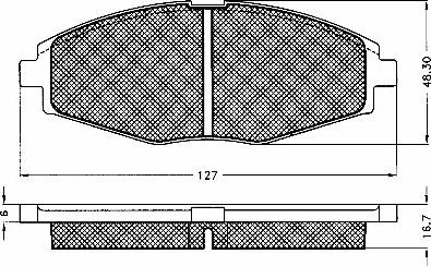 BSF 10571 - Тормозные колодки, дисковые, комплект autospares.lv