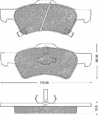 BSF 10694 - Тормозные колодки, дисковые, комплект autospares.lv