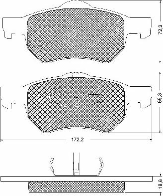 BSF 10695 - Тормозные колодки, дисковые, комплект autospares.lv