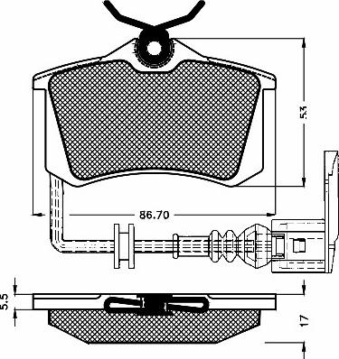 BSF 10645 - Тормозные колодки, дисковые, комплект autospares.lv