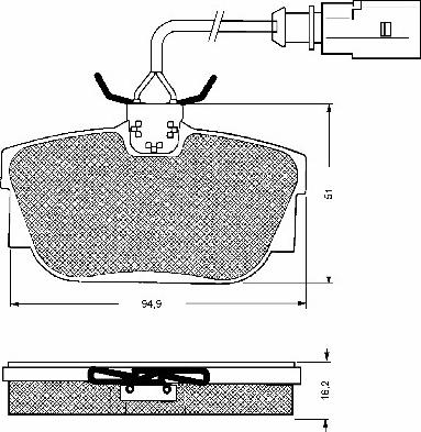 BSF 10659 - Тормозные колодки, дисковые, комплект autospares.lv