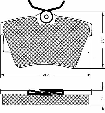 BSF 10651 - Тормозные колодки, дисковые, комплект autospares.lv