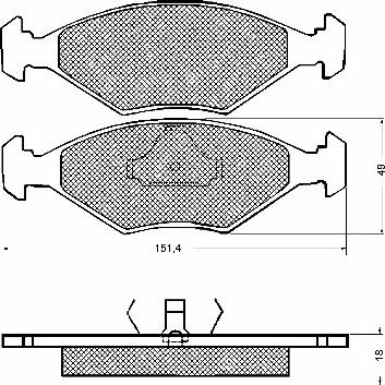 BSF 10658 - Тормозные колодки, дисковые, комплект autospares.lv