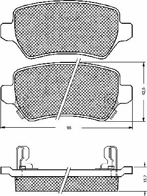 BSF 10666 - Тормозные колодки, дисковые, комплект autospares.lv